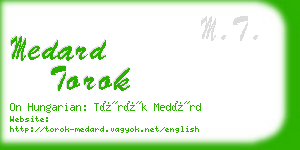 medard torok business card